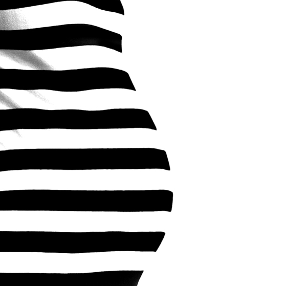 kontrastreiches schwarz-weiss foto, horizontale linien deuten die silhouette des babybauchs an